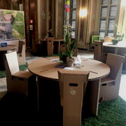 Eco-friendly furnishings in 100% recyclable and biodegradable cardboard from Lessmore Design Giorgio Caporaso