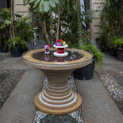 Clessidra Table with coffee beans design Giorgio Caporaso - Lessmore - Italy | Bobine Parasacchi Home| Art Direction Studio Giorgio Caporaso. photo Daniela Berruti