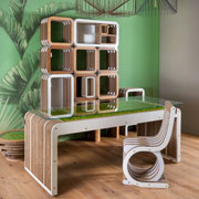 MorePlus-Desk- cardboard desk with moss by Giorgio Caporaso for Lessmore