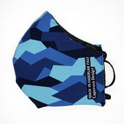 Love the Sea - Fantasia Camouflage colore blu. Mascherina di comunità lavabile e riutilizzabile Lessmore