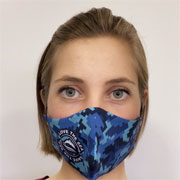 Love the Sea - Fantasia Digitale colore blu. Mascherina di comunità lavabile e riutilizzabile Lessmore