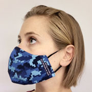 Love the Sea - Fantasia Digitale colore blu. Mascherina di comunità lavabile e riutilizzabile Lessmore