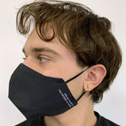 Love the Sea - Fantasia Griglia colore grigio. Mascherina di comunità lavabile e riutilizzabile Lessmore