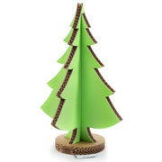 Albero di Natale in cartone, colore verde lime, Lessmore (altezza 45 cm)